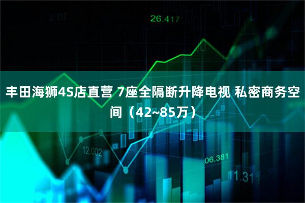 丰田海狮4S店直营 7座全隔断升降电视 私密商务空间(42~85万)