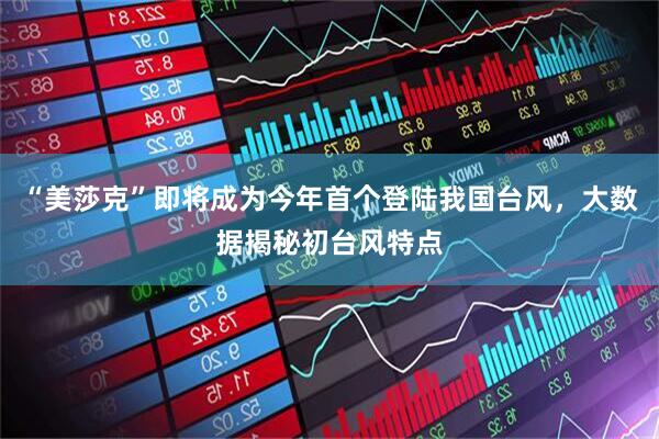 “美莎克”即将成为今年首个登陆我国台风，大数据揭秘初台风特点